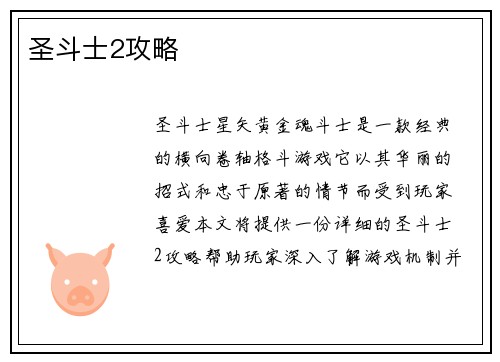 圣斗士2攻略